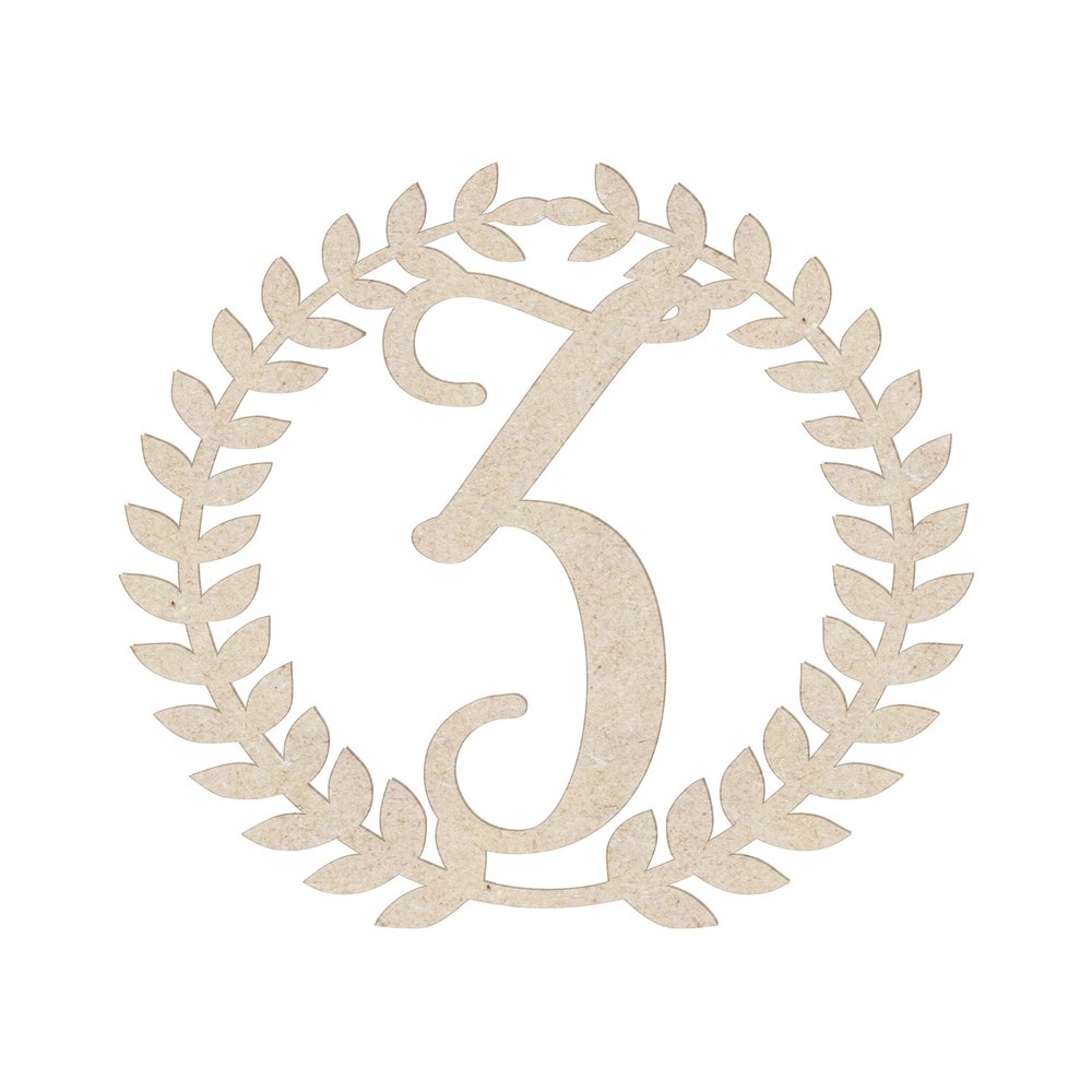12" Roman Wreath Unfinished Wood Initial Monogram Letter Z (Sizes 12"-28")