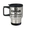 Art by Chelsydale Captain Gifts Funny Travel Mug - Not A Miracle Worker Insulated Stainless Steel Coffee Tumbler - Cute Gag for Chief Officer Commander Ship Boat Pilot view 3