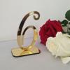 RUIXUAN Acrylic Mirror Table Numbers, Wedding Table Number with Holder, Wedding Table Numbers Set, Wedding Table Decor, Mirror Acrylic Table Numbers (20PCS, Gold) view 2