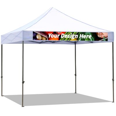ABCCANOPY Custom Banner for Pop up Tents Includes 4 Ropes and 2 Wooden Stick (Custom Banner-9' Wide x 1' high)