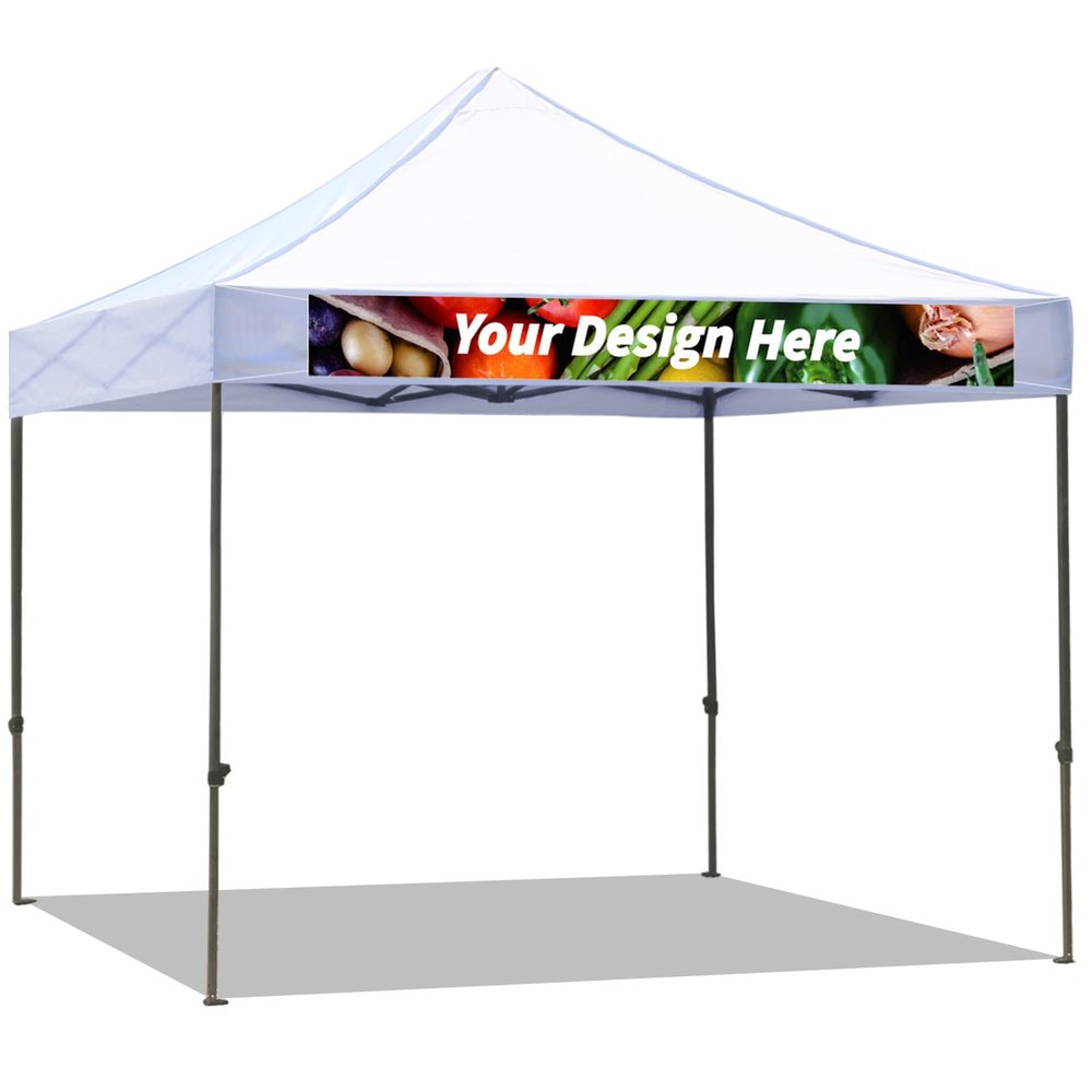 ABCCANOPY Custom Banner for Pop up Tents Includes 4 Ropes and 2 Wooden Stick (Custom Banner-9' Wide x 1' high)