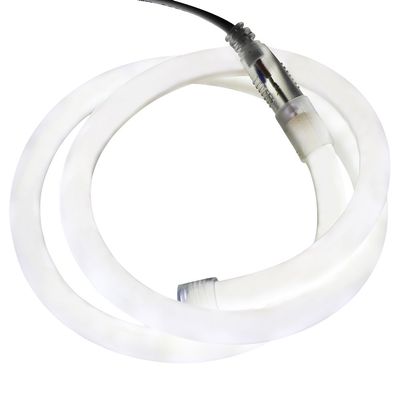 XUNATA 164ft LED Neon Rope Light, DC 12V 2835 Round Flexible 360 Degree LED Neon Strip Lights, 6000 Units LED Waterproof Neon Rope Light for Decoration(White)