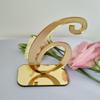 RUIXUAN Acrylic Mirror Table Numbers, Wedding Table Number with Holder, Wedding Table Numbers Set, Wedding Table Decor, Mirror Acrylic Table Numbers (30PCS, Gold) view 3