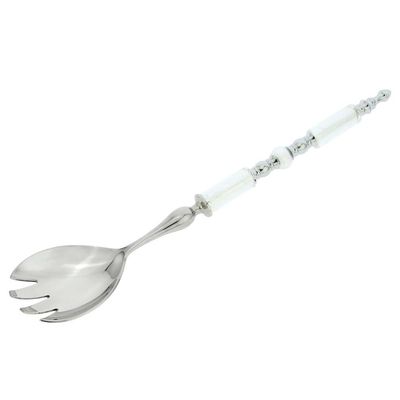 Glass Of Venice Italian Murano Glass Salad Fork - Silver White