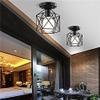 LTEFTLFL Industrial Vintage Metal Cage Pendant Lamp Diamond Shape Metal Ceiling Light for Bar Kitchen AC110V view 1