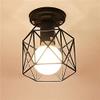 LTEFTLFL Industrial Vintage Metal Cage Pendant Lamp Diamond Shape Metal Ceiling Light for Bar Kitchen AC110V view 4