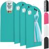 Luxury On the Go Black Suit Bag, Dress, and Travel Gown Garment Bags 54" Hanging Garment Bag with Clear ID Window Lightweight & Tear-Resistant 3 Pack for Dresses, Prom, Evening Gown view 1