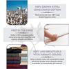 Phenom Cambric Luxury Cal-King Taupe Bed Sheets 600 Thread Count 100% Egyptian Cotton Fabric Sheet Set Ultra Soft Durable Italian Finish Premium Quality Bedding Set with 21 Deep Pocket view 3