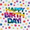 Creative Converting Metallic Rainbow Birthday Luncheon Napkins view 1
