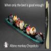 Albino Monkey 200 Round Separated Disposable Chopsticks | Best for Sushi | Bamboo Wooden Chinese Chop sticks - Bamboo Chopstick Bulk - Disposable Utensils Premium Quality - (100 Pairs) view 2