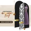 Luxury On the Go Black Suit Bag, Dress, and Travel Gown Garment Bags 54" Hanging Garment Bag with Clear ID Window Lightweight & Tear-Resistant 3 Pack for Dresses, Prom, Evening Gown view 2