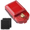 BRUNO Hot Sand Maker Japan Domestic genuine productsShips from JAPAN  (single+Waffle Plate set of 2, Red) view 1