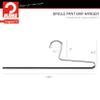 Mawa by Reston Lloyd Non-Slip Space Saving Clothes Hanger with Single Rod for Pants, Style KH/1, Set of 160, Black view 4