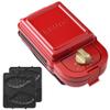 BRUNO Hot Sand Maker Japan Domestic genuine productsShips from JAPAN  (single+Fishy Plate set of 2, Red) view 1