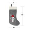 BambooMN 18" Classic Embroidered Sequined Animal Christmas Stocking - Cat - 3 Units view 2