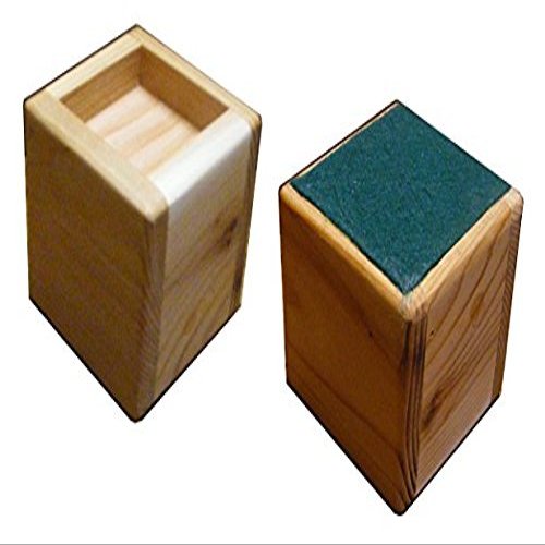 Bed Lifter - Bed Riser for 4-Inch Wide Furniture Legs (Select Lift Height) (3-Inch Lift + Felt Bottom, Clear Finish)