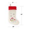 BambooMN 18" Classic Embroidered Sequined Christmas Stocking - Snowman - 3 Units view 2