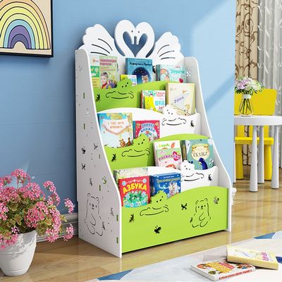 Chang Xiang Ya Shop Children's Bookshelf Book Storage Rack Kids Bookcase Childrens Bookcase Front Facing Bookshelf (Color : Green)