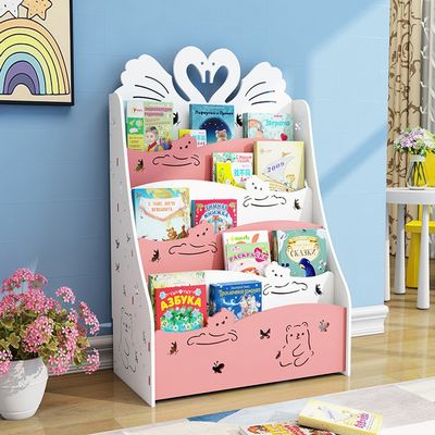 Chang Xiang Ya Shop Children's Bookshelf Book Storage Rack Kids Bookcase Childrens Bookcase Front Facing Bookshelf (Color : Pink)