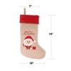 BambooMN 18" Classic Embroidered Sequined Christmas Stocking - Santa - 3 Units view 2