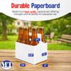 MT Products White Cardboard 6 Pack Bottle Carrier 12 oz. - Beer Bottle Holder (Pack of 10) - Made in USA view 2