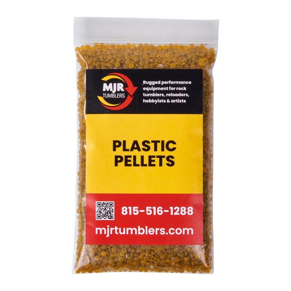 MJR Tumblers 1 lb Plastic Pellets, Media for Rock Tumbling Filler