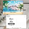 Custom - Beach Wedding Save the Date Invitation Postcard - Set of 25, Personalized Wedding Invitation, Hawaiian Wedding, Vintage Beach Theme view 4