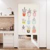 BAIHT HOME Cotton Linen Japanese Noren Doorway Curtain Tapestry with Green Bonsai Screen Door Blind 33.5" Width x 59.1" Long view 2