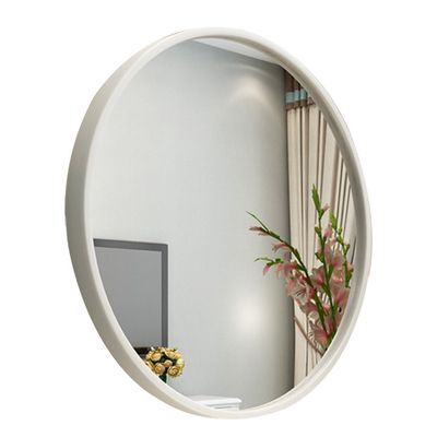 Vanity Mirrors Makeup Mirror Creative Round Makeup Mirror Dressing Table Round Mirror Bedroom Mirror Bathroom Mirror Wall Mounted Round Mirror (Color : White, Size : Diameter 50cm (20 inches))