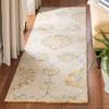 SAFAVIEH Blossom Collection Runner Rug - 2'3" x 8', Beige & Sage, Handmade Wool, Ideal for High Traffic Areas in Living Room, Bedroom (BLM560B) view 1