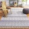 SAFAVIEH Natura Collection Accent Rug - 3' x 5', Silver, Handmade Wool Tassel, Ideal for High Traffic Areas in Entryway, Living Room, Bedroom (NAT317G) view 1
