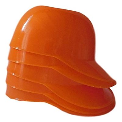 Jean's Plastics Party Favor Baseball Caps (Helmets) Pack 12- (Orange)