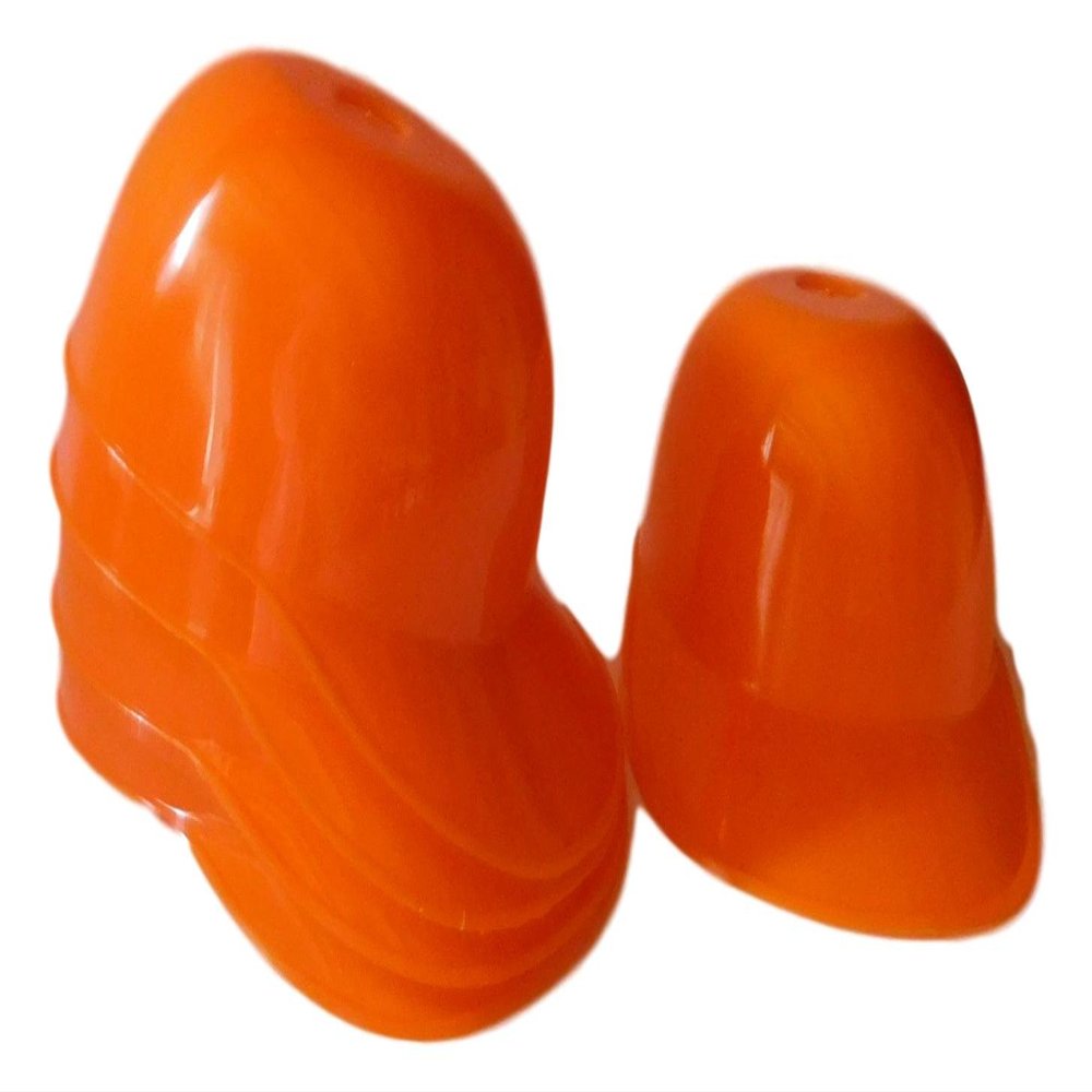 Jean's Plastics Party Favor Orange Baseball Caps (Helmets) Pack 12-