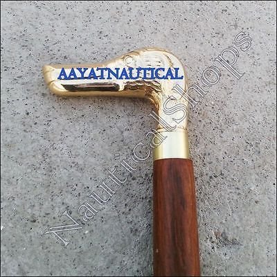 Mahira Nautical Solid Brass Handle Walking Cane Walking Stick Vintage Designer Canes Antique