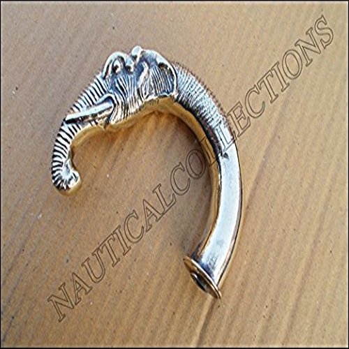 Mahira Nautical Brass Elephant Head Handle Wooden Vintage Designer Walking Stick Cane Handle
