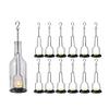 AceList 12 Pack Wrought Iron Hanging Candle Holder for Cut Glass Bottles, Fits 3.0" Diameter Bottlenecks, DIY Wine Bottle Lantern Kit for Garden, Patio, Wedding, Outdoor Decor view 1