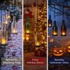 AceList 12 Pack Wrought Iron Hanging Candle Holder for Cut Glass Bottles, Fits 3.0" Diameter Bottlenecks, DIY Wine Bottle Lantern Kit for Garden, Patio, Wedding, Outdoor Decor view 3