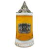 0.5 Liter | Beer Glass German Bayern Metal Medallion Bar Gifts for Men With Metal Lid Glass Mug by OktoberfestHaus view 1