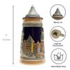 0.8 Liter | OktoberfestHaus Rothenburg Germany Beer Stein Engraved Beer Mug With Lid German Gifts for Men Collectible Beer Steins and Germany Beer Mugs for Beer Lover Gift Idea view 3