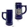 0.75 Liter | OktoberfestHaus Beer Lover Gift Beer Stein Tankard Medieval German Adler (Eagle) Coat Of Arms With Germany On Metal Emblem Bier Krug Cobalt Blue Ceramic Mug view 3