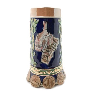 0.9 Liter | OktoberfestHaus Gift for Beer Lovers Brewing Time Lidded Stein Mug German Beer Barrels and Hops Beer Mugs, Beer Steins for Men and Beer Lover Gift Idea, Beer Mug Gift