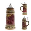 1 Liter | OktoberfestHaus German Tnzer (Dancers) Drinking Tankard 1 Liter Ceramic Oktoberfest Beer Stein Germany Beer Mugs, Beer Lover Gift Idea, German Gifts for Men With Lid view 2