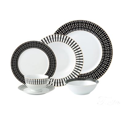 24 Piece Dinnerware Set-Fine China, Service for 4 by Lorren Home Trends
