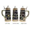 1 Liter | OktoberfestHaus German Beer Stein Schnitzelbank Song Engraved Beer Mug With Lid German Gifts for Men Collectible Beer Steins and Germany Beer Mugs for Beer Lover Gift Idea view 4