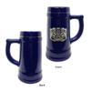0.75 Liter | OktoberfestHaus Beer Lover Gift Beer Stein Tankard Medieval German Bavarian Coat Of Arms With Germany On Metal Emblem Bier Krug Cobalt Blue Ceramic Mug view 2