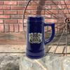 0.75 Liter | OktoberfestHaus Beer Lover Gift Beer Stein Tankard Medieval German Bavarian Coat Of Arms With Germany On Metal Emblem Bier Krug Cobalt Blue Ceramic Mug view 4