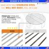 4 inch Stainless Steel Grill Rack Compatible with NuWave Oven Pro, Primo, NutriChef, Black Decker | Reversible Grate Accessory for Cooking, Baking, Cooling in Infrared Kitchen Convection Toaster Oven view 2