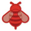 Magnet America Red Bee Magnet is 5.4" x 4.4" Made for Vehicles and Refrigerators view 1