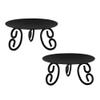 Hosley Set of 2 Pillar or LED Candle Holder 5 inch Diameter Gift for Farmhouse Weddings or can be Used for Aromatherapy and Spa O5 view 1