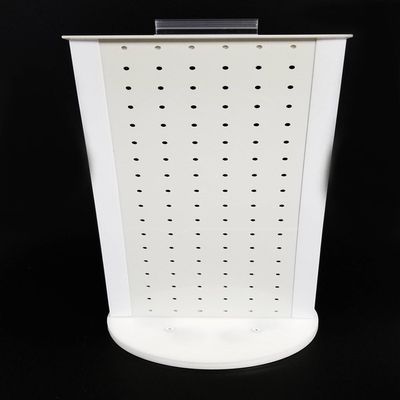 All White 2-sided Revolving Pegboard Countertop Display (19 x 8.5 Inches)